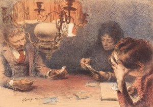 The Lamp by After Jean Adrien Guignet Oil Painting