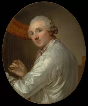 Ange Laurent de Lalive de Jully by After Jean-Baptiste Greuze Oil Painting