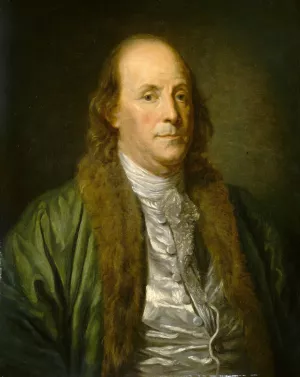 Benjamin Franklin by After Jean-Baptiste Greuze Oil Painting