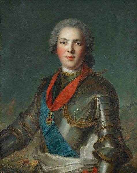 Louis, dauphin of France, son of Louis XV  by After Jean-Marc Nattier - Hand-Painted Oil Painting Reproduction