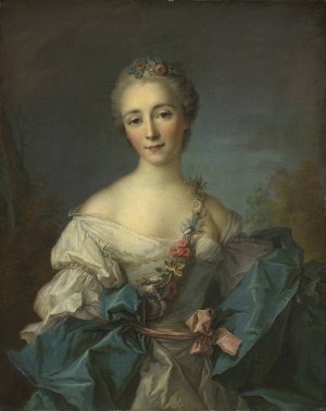 Portrait of a Young Woman by After Jean-Marc Nattier Oil Painting