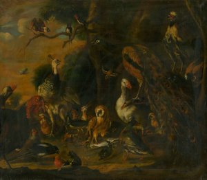 Every Bird Sings as It Is Beaked by After Melchior De Hondecoeter Oil Painting