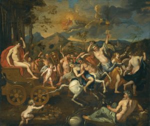 The Triumph Of Bacchus by After Nicolas Poussin Oil Painting