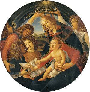 Madonna of the Magnificat by After Sandro Botticelli Oil Painting