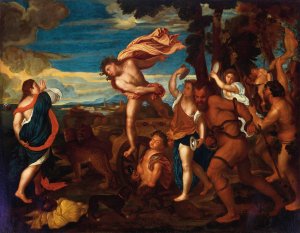 Bacchus and Ariadne by After Titian Oil Painting