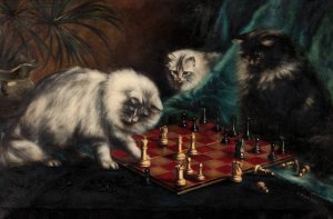 Checkmate by Agnes Augusta Talboys Oil Painting
