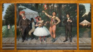 Danish Comedy, The Critic And The Animal by Agnes Slott-Moller Oil Painting