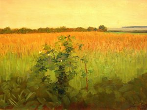 Fields by Agnes Slott-Moller Oil Painting