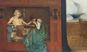 The Dying Betrothed by Agnes Slott-Moller Oil Painting