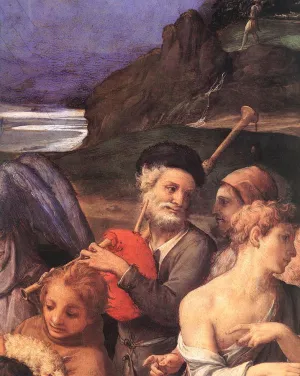 Adoration of the Shepherds Detail Oil painting by Agnolo Bronzino