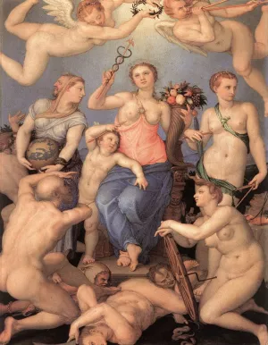 Allegory of Happiness Oil painting by Agnolo Bronzino