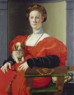 Portrait of a Lady in Red by Agnolo Bronzino Oil Painting