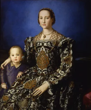 Portrait Of Eleanor Of Toledo With Her Son Giovanni De'Medici by Agnolo Bronzino Oil Painting