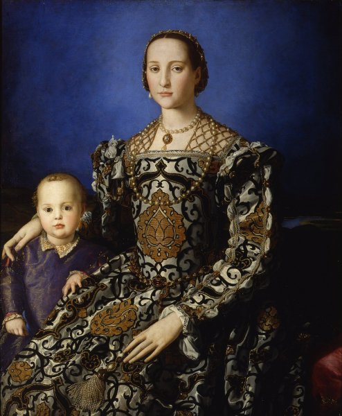 Main Product Photo of Portrait Of Eleanor Of Toledo With Her Son Giovanni De'Medici  Painting by Agnolo Bronzino