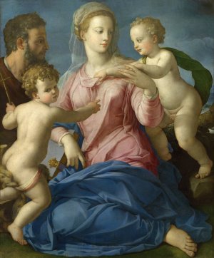The Holy Family with the Infant Saint John the Baptist by Agnolo Bronzino Oil Painting