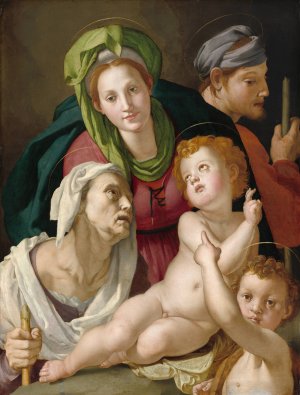 The Holy Family by Agnolo Bronzino Oil Painting
