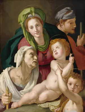 The Holy Family by Agnolo Bronzino Oil Painting