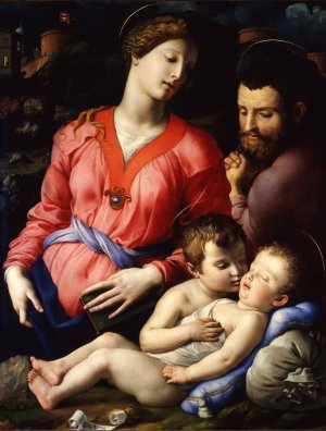 The Panciatichi Holy Family by Agnolo Bronzino Oil Painting