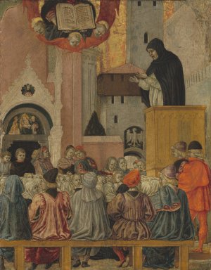 A Dominican Preaching by Agnolo Degli Erri Oil Painting
