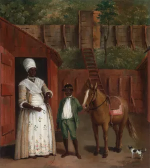 A Mother With Her Son And A Pony Oil painting by Agostino Brunias