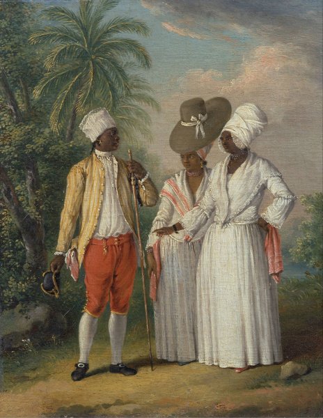 Free West Indian Dominicans  by Agostino Brunias - Hand-Painted Oil Painting Reproduction