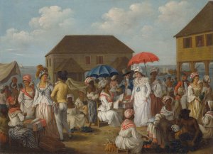 Linen Market, Dominica by Agostino Brunias Oil Painting