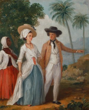 Planter And His Wife, With A Servant by Agostino Brunias Oil Painting