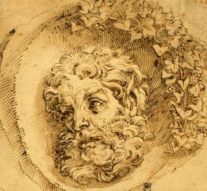Head of a Faun in a Concave roundel