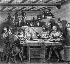 The Academy of Baccio Bandinelli in Rome by Agostino Dei Musi Oil Painting
