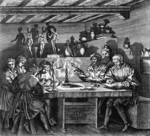 The Academy of Baccio Bandinelli in Rome Oil painting by Agostino Dei Musi