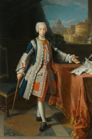 Portrait Of Francisco Pescatori Baroni Mastigoli Y Pasqual by Agostino Masucci Oil Painting