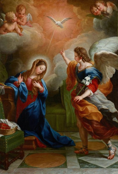Main Product Photo of The Annunciation  Painting by Agostino Masucci