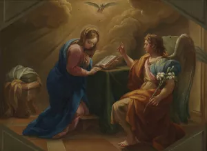 The Annunciation by Agostino Masucci Oil Painting