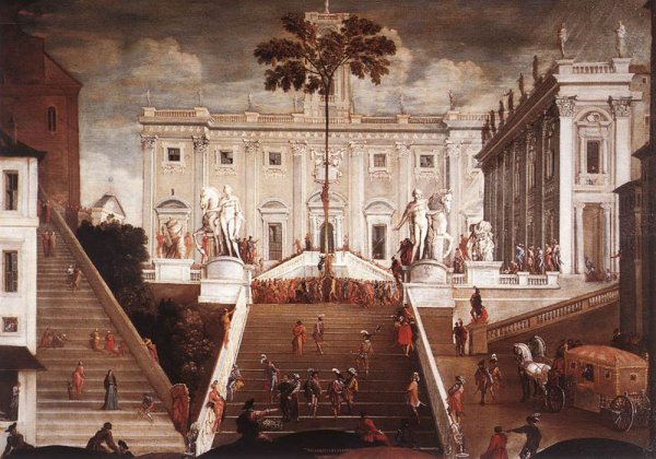 Main Product Photo of Competition on the Capitoline Hill Painting by Agostino Tassi