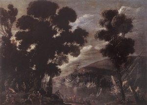 The Coral Fishers by Agostino Tassi Oil Painting