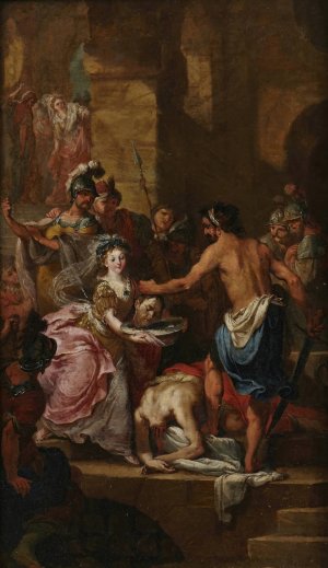 Decapitation of John the Baptist by Agostino Ugolini Oil Painting