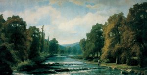 Mountain Landscape by Agustin De Riancho Oil Painting