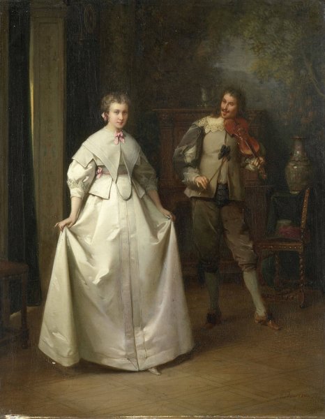 Main Product Photo of The Dance  Painting by Aime Gabriel Adolphe Bourgoin
