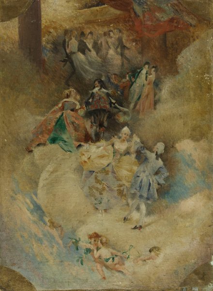 Main Product Photo of La Peinture a travers les ages - La Danse a travers les ages  Painting by Aime Morot