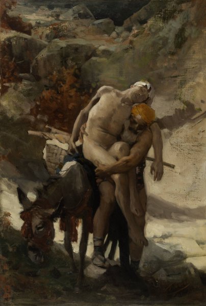 Main Product Photo of The Good Samaritan, sketch  Painting by Aime Morot