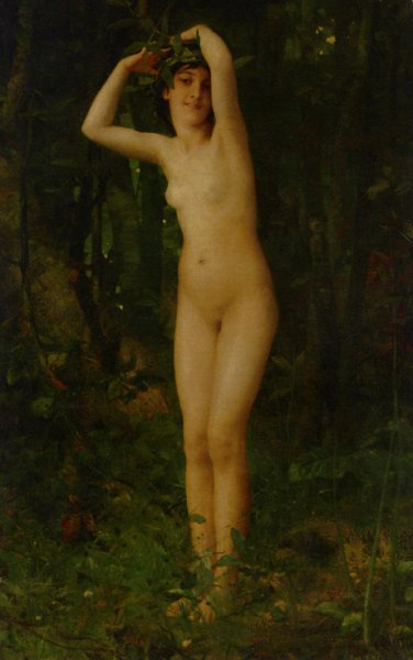 Main Product Photo of Nude in Forest Painting by Aime-Nicolas Morot