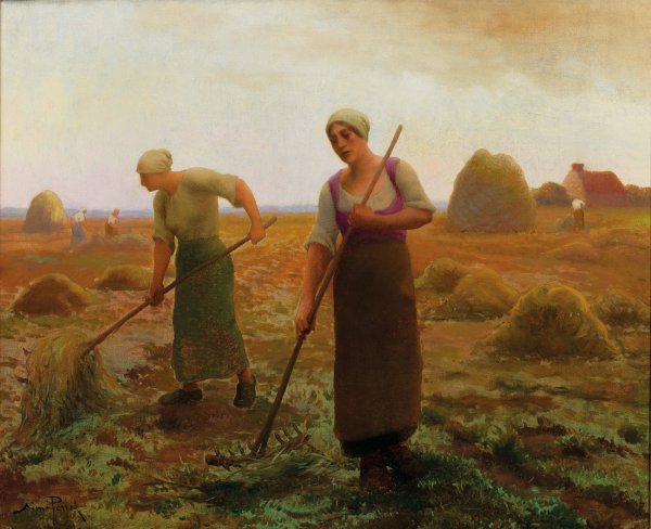 Erntehelferinnen  by Aime Perret - Hand-Painted Oil Painting Reproduction