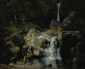 Hommage a Gustave Courbet by Aime Perret Oil Painting