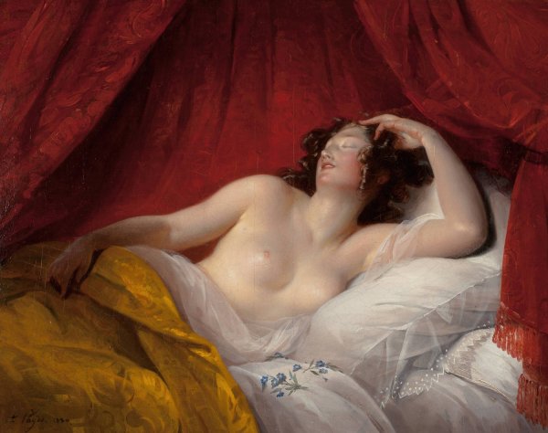 Le Sommeil  by Aimee Brune-Pages - Hand-Painted Oil Painting Reproduction