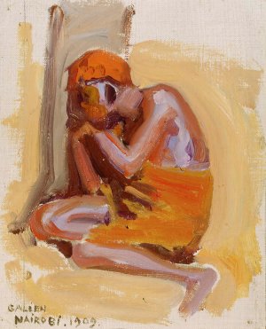 An African Resting, 1909 by Akseli Gallen-Kallela Oil Painting