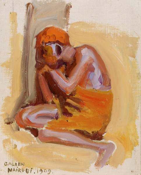 An African Resting, 1909 by Akseli Gallen-Kallela - Hand-Painted Oil Painting Reproduction