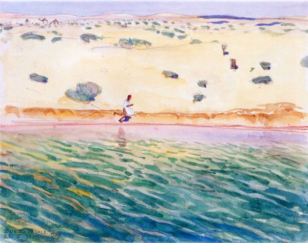 Main Product Photo of Banks of the Suez Canal Painting by Akseli Gallen-Kallela