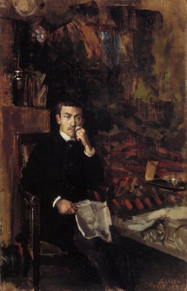 Main Product Photo of Boh?me, Portrait of the Painter Adam D?rnberger Painting by Akseli Gallen-Kallela