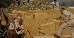 Building by Akseli Gallen-Kallela Oil Painting