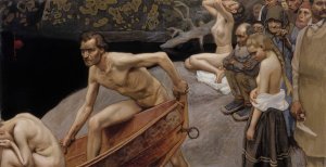 By The River Of Tuonela, Study For The Juselius Mausoleum Frescos by Akseli Gallen-Kallela Oil Painting